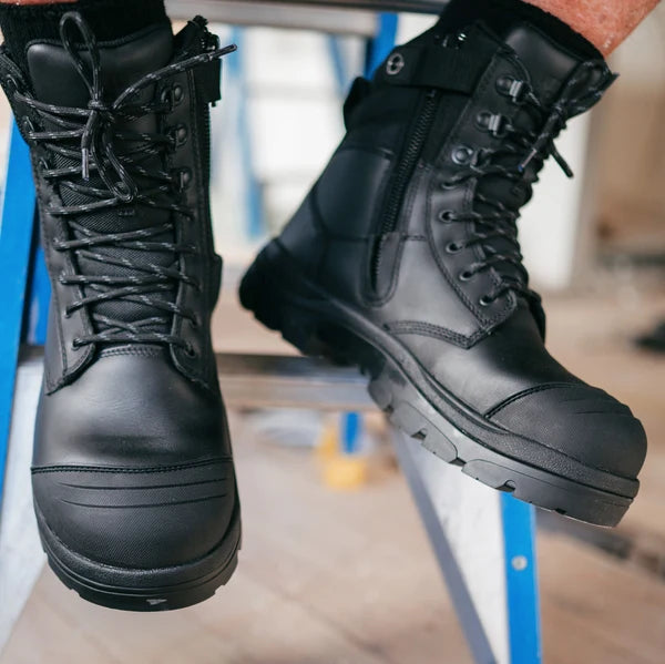 890BZ 8inch Steel Toe Work Boot - Black