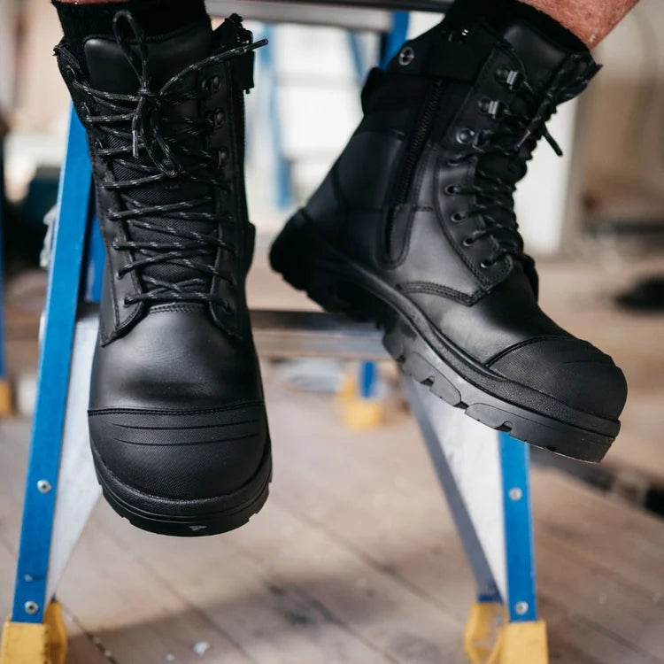 890BZ 8inch Steel Toe Work Boot - Black